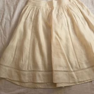 Ann Taylor white skirt circle